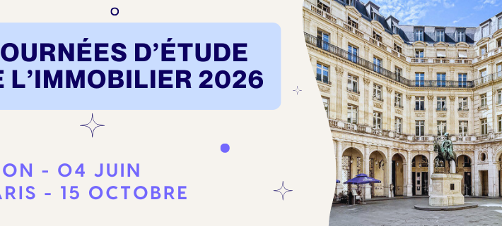 Journées d'étude de l'immobilier 2026